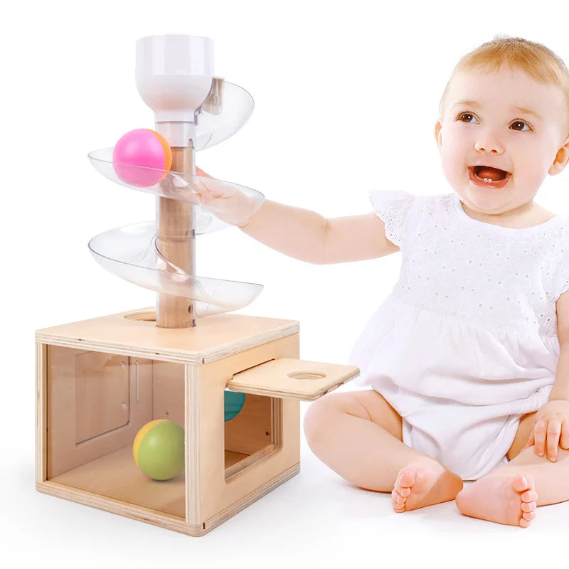 RolliBox™ Ball Drop – Wooden Motor Skills Toy for Toddlers